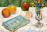Still Life with a Book and Oranges