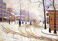 Snow, Boulevard de Clichy, Paris