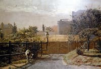 Melbourne Gaol in Sunlight from the Public Library Grounds