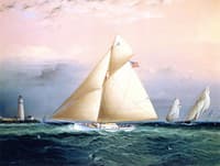Yacht Race off Boston Light