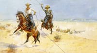 Two Cowboys with Ropes