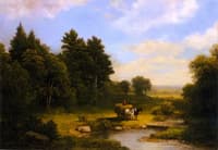 Rural Landscape with Hay Wagon