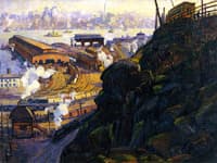 View of Manhattan from the Terminal Yards, Wehhawken