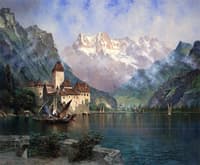 Dent du Midi (Castle of Chillon, Lake Geneva)