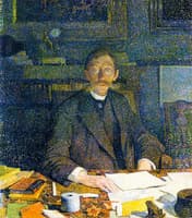 Emile Verhaeren in His Stody (rue du Moulin)