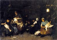 Woman Plucking Geese