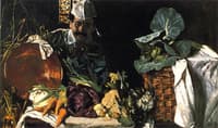 Self Portrait with Kitchen Still LIfe