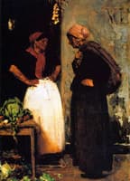 Vegetable Vendor - Market Scene