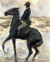 Horseback Rider on the Beach, Facing Left