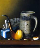 Still Life with Pipe and New York Herald
