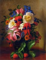 Still Life with Flowers and Strawberries