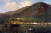 Tug A.C. Cheney Towing Barges Past Bear Mountain