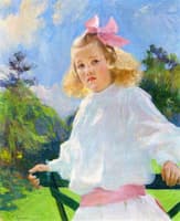 Girl with Pink Bow