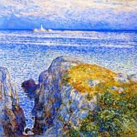 White Island Light, Isles of Shoals, at Sundown