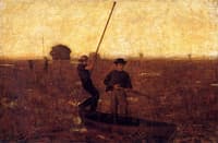 The Artist and His Father Hunting Reed-Birds on the Cohansey Marshes