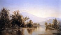 Cattle Watering in a Placid River