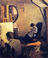Louis Kronberg in His Studio in Copley Hall