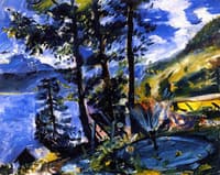 Walchensee with Fountain