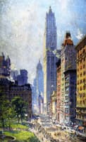 Lower Broadway in Wartime
