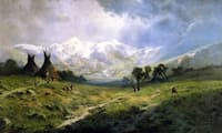 Sioux Encampment in the Rockies