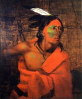 Winnebago (Wa-kon-chi-hi-re-ga) in a Bark Lodge
