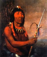 Winnebago with Bear-Claw Necklace and Spear