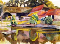 Barns and Pond, Charleston