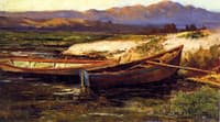Boats Drawn up to Shore
