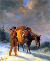 Trapper Crossing the Mountains