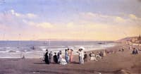 Elegant Figures on a Seashore