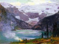 Camp by Lake Louise
