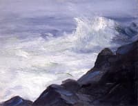 Marine - Break over Sunken Rock, Storm Sea