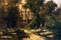 Cemetery by a Ruined Gothic Church