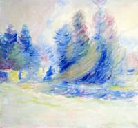 Giverny Trees, Wind, and Snow