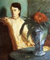 Woman with a Vase of Flowers