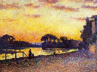 Banks of the Seine at Herblay, Sunset