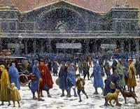 The Gare de l'Est in Snow