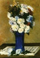 Flowers in a Vase with a Musical Score