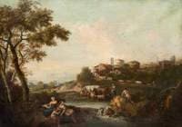 A Watering Place near a Village