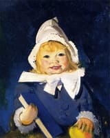 Jean with Blue Book and Apple