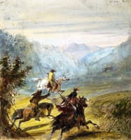 Chase of the Grizzly Bear, Black Hills
