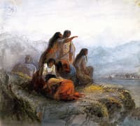 Indian Women Watching a Battle