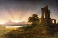Gothic Ruins at Sunset