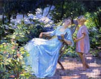 Mother and Daughter in a Garden