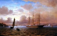 The Hartford: Admiral Farragut's Flagship Entering San Francisco Bay