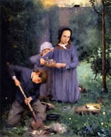 Children Burying a Bird