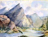 The 3 Brothers, 4000 Ft. High with Distant View of the Falls, Valley of the Yo-semite