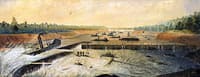 Admiral Porter's Fleet Passing over the Dam