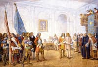 Frontenac Receiving Sir William Philip's Envoy