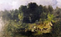 Cattle on the Road Aro' the Ridge near Queens